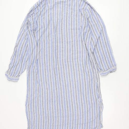 Peter Christian Women’s Blue Striped Cotton Shirt Dress M