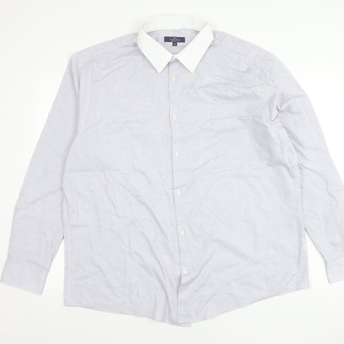 Tailor & Cutter Men’s Grey Check Shirt 18 Regular Fit Long Sleeve