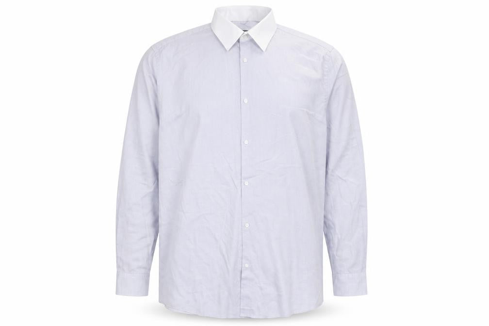 Front view of Tailor & Cutter Men’s Grey Check Shirt 18 Regular Fit Long Sleeve