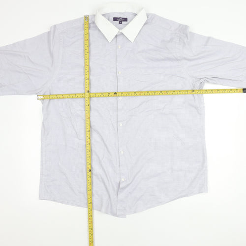 Tailor & Cutter Men’s Grey Check Shirt 18 Regular Fit Long Sleeve