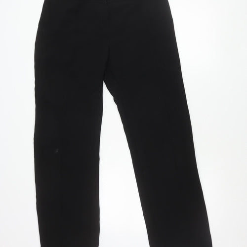 Dunnes Stores Women Black Size 14 Straight Leg Polyester Trousers