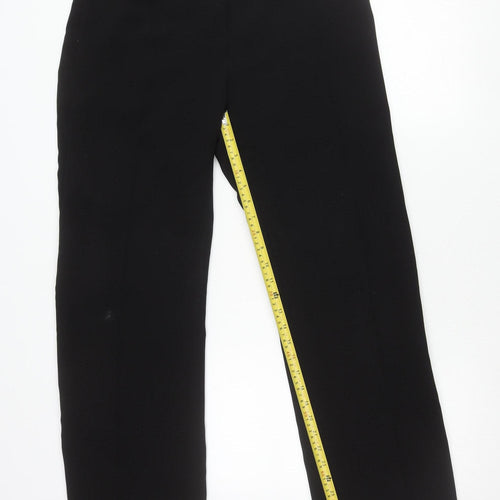 Dunnes Stores Women Black Size 14 Straight Leg Polyester Trousers