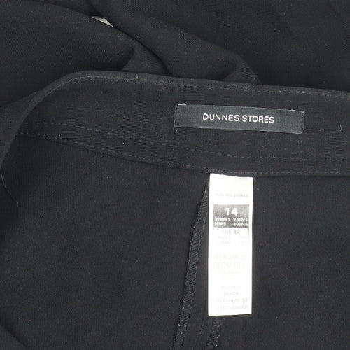 Dunnes Stores Women Black Size 14 Straight Leg Polyester Trousers