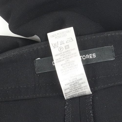 Dunnes Stores Women Black Size 14 Straight Leg Polyester Trousers