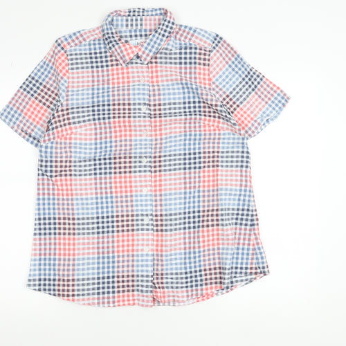 d&co Denim Company Men's Multicoloured Check Shirt M Short Sleeve