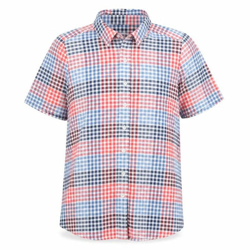 d&co Denim Company Men's Multicoloured Check Shirt M Short Sleeve