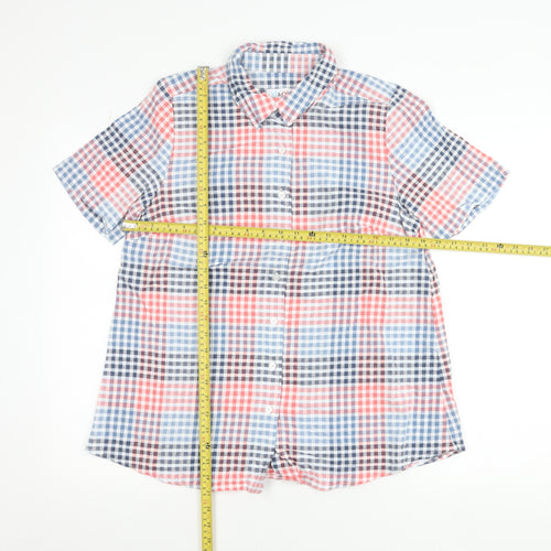 d&co Denim Company Men's Multicoloured Check Shirt M Short Sleeve