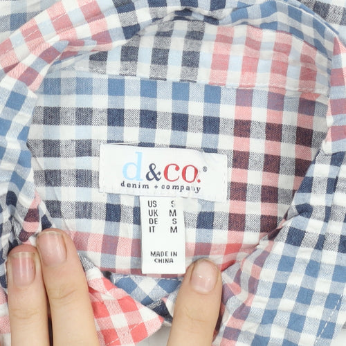 d&co Denim Company Men's Multicoloured Check Shirt M Short Sleeve