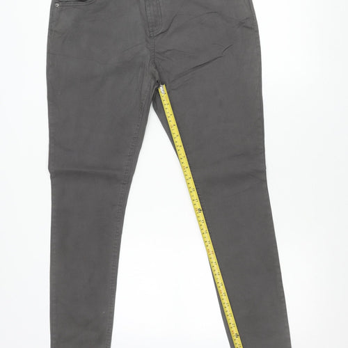 Denim Co. Womens Grey Skinny Jeans Size 14 Slim Fit Stretch