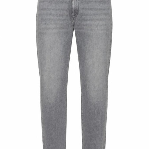 F&F Mens Grey Slim Skinny Jeans Size L Waist 42in Medium Wash Denim