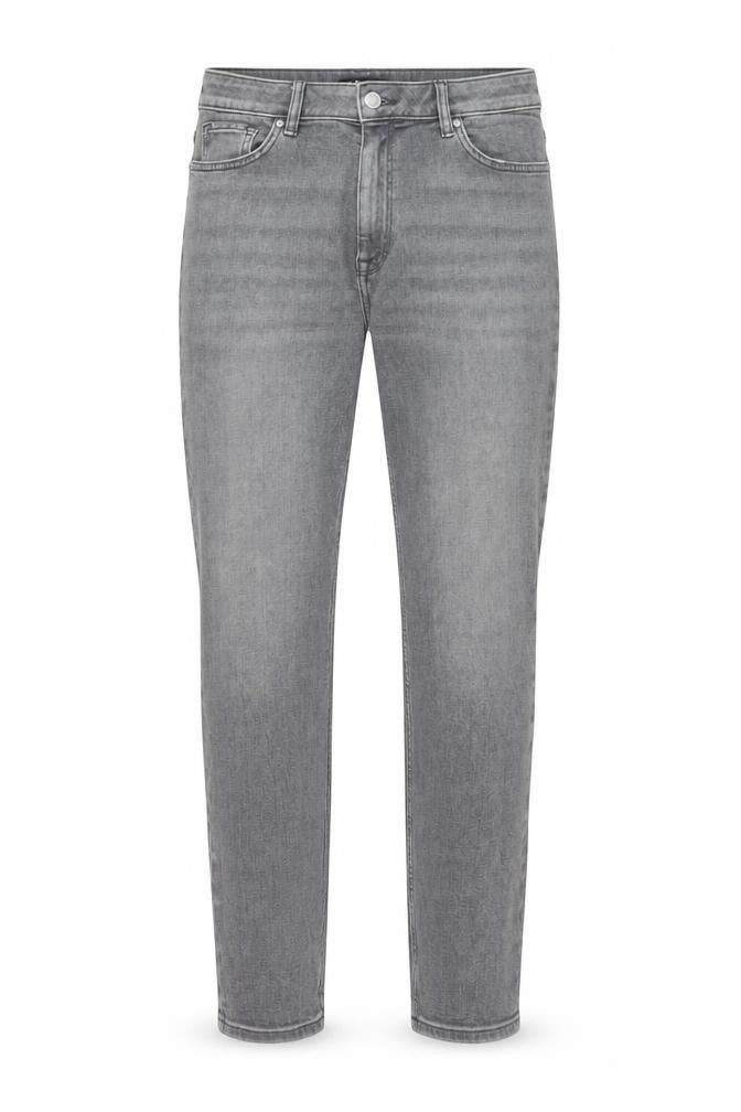 F&F Mens Grey Slim Skinny Jeans Size L Waist 42in Medium Wash Denim