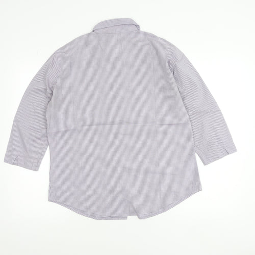 Marks and Spencer Women’s Purple Check Button-Up Shirt UK 12