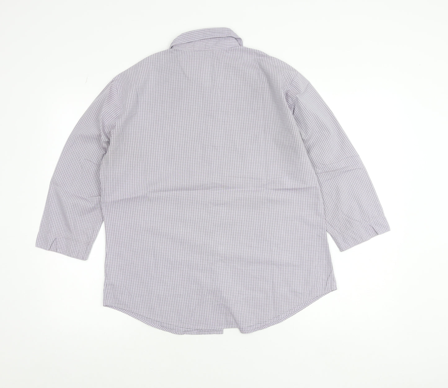Marks and Spencer Women’s Purple Check Button-Up Shirt UK 12