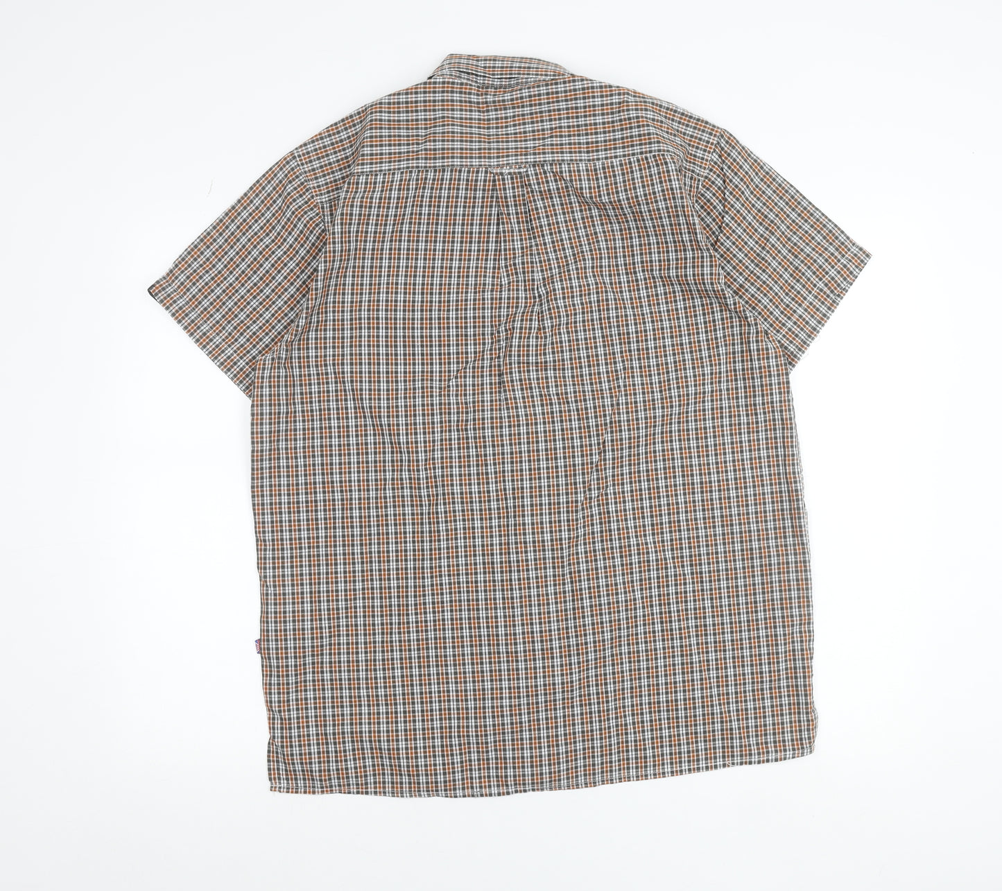 Trekmates Men’s Multicoloured Checked Short Sleeve Button-Up Shirt L