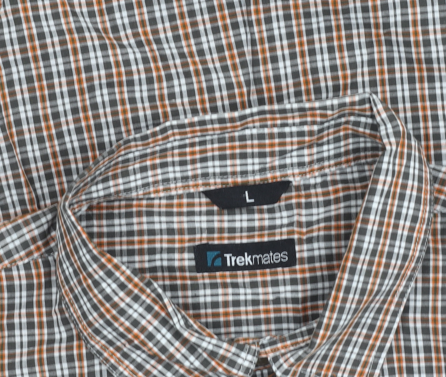 Trekmates Men’s Multicoloured Checked Short Sleeve Button-Up Shirt L