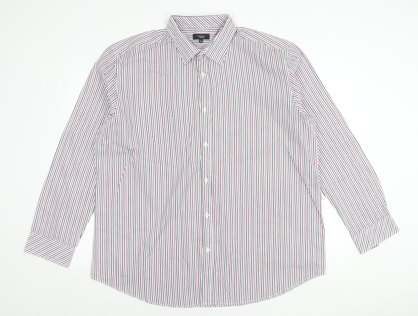 Thomas Nash Men’s Multicoloured Stripe 2XL Long Sleeve Shirt