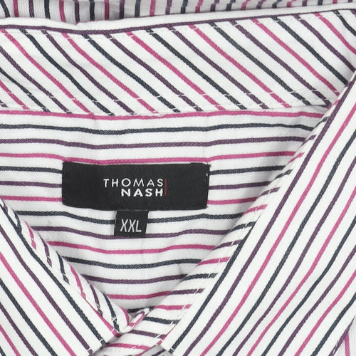 Thomas Nash Men’s Multicoloured Stripe 2XL Long Sleeve Shirt