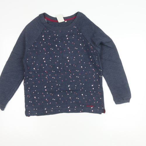 Weird Fish Womens Blue Size 8 Embroidered Pullover Jumper
