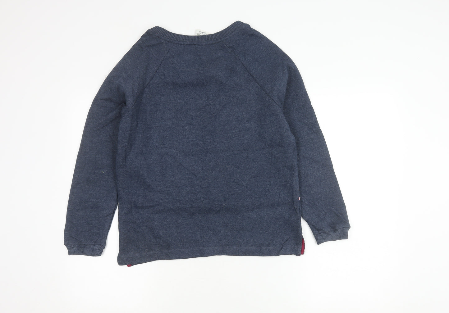 Weird Fish Womens Blue Size 8 Embroidered Pullover Jumper