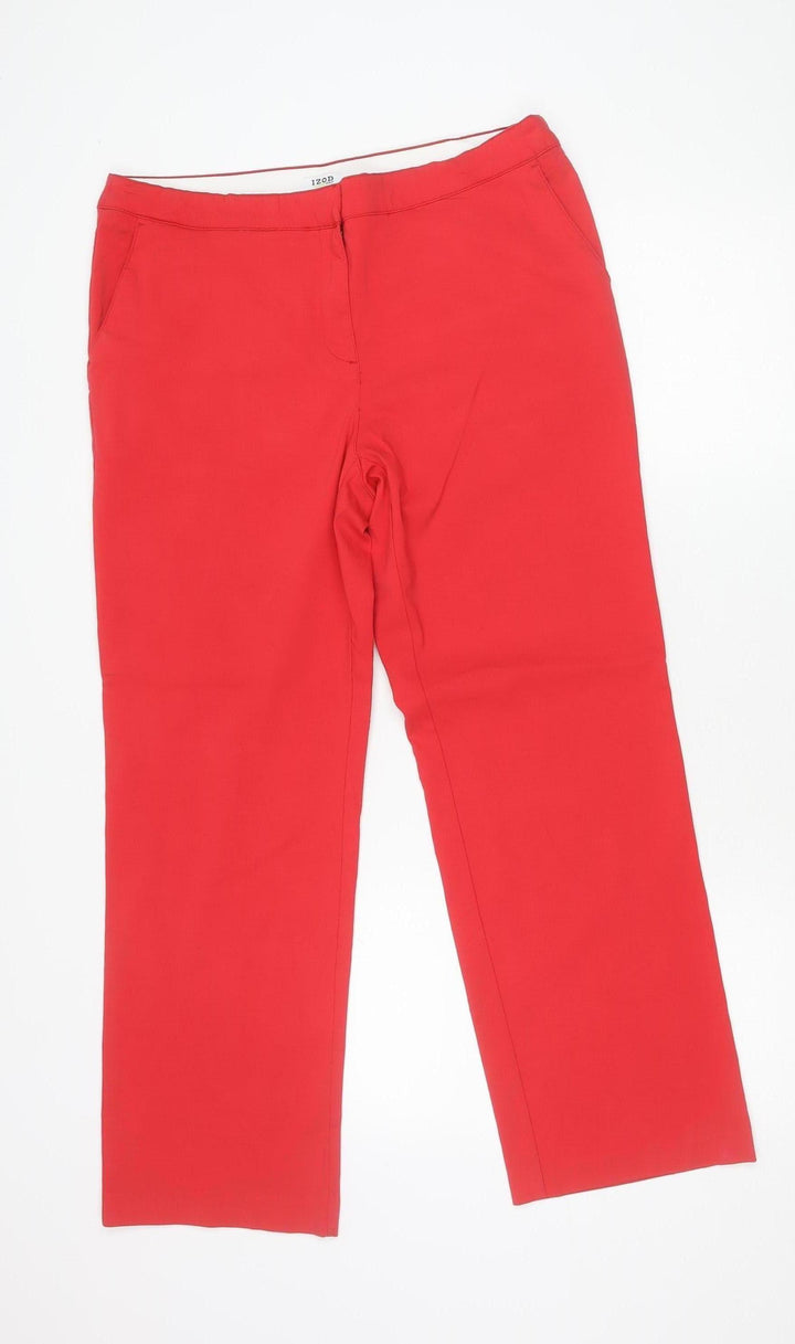 Izod Women’s Red Golf Trousers Size 12 Stretch Straight Fit