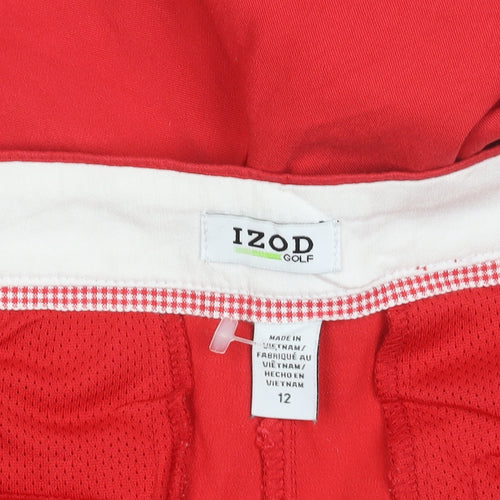 Izod Women’s Red Golf Trousers Size 12 Stretch Straight Fit