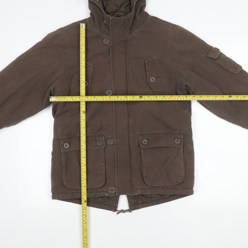 Cherokee Teens Brown Hooded Parka Jacket 9-10Y Cotton Winter Coat