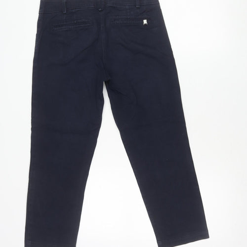 Wallis Womens Blue Chino Trousers Size 10 Slim Fit Cotton Blend