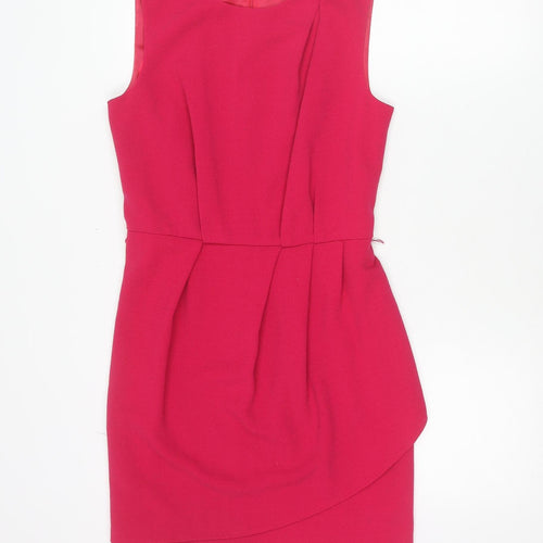 Oasis Women’s Pink Size 8 Knee Length Sheath Sleeveless Dress