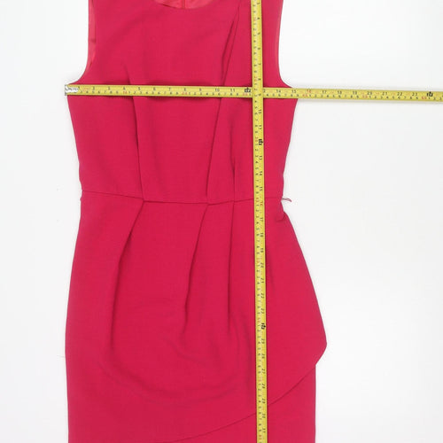Oasis Women’s Pink Size 8 Knee Length Sheath Sleeveless Dress