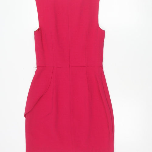 Oasis Women’s Pink Size 8 Knee Length Sheath Sleeveless Dress