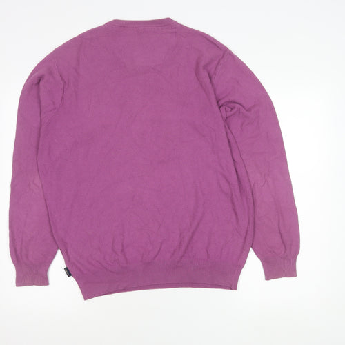 Tricot Denim Men’s Purple Cotton Crew Neck Jumper L