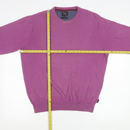 Tricot Denim Men’s Purple Cotton Crew Neck Jumper L
