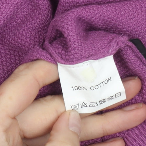 Tricot Denim Men’s Purple Cotton Crew Neck Jumper L