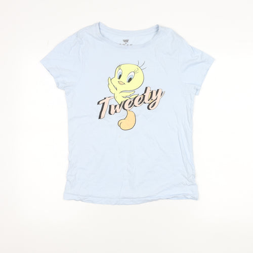 Looney Tunes Women’s Blue XS Tweety T-Shirt Short Sleeve Casual