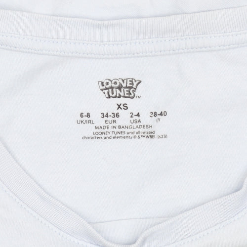 Looney Tunes Women’s Blue XS Tweety T-Shirt Short Sleeve Casual
