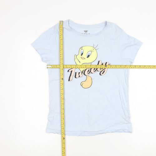 Looney Tunes Women’s Blue XS Tweety T-Shirt Short Sleeve Casual