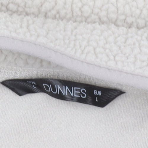 Dunnes Stores Women Ivory Fleece 1/4 Zip Sweatshirt Size L