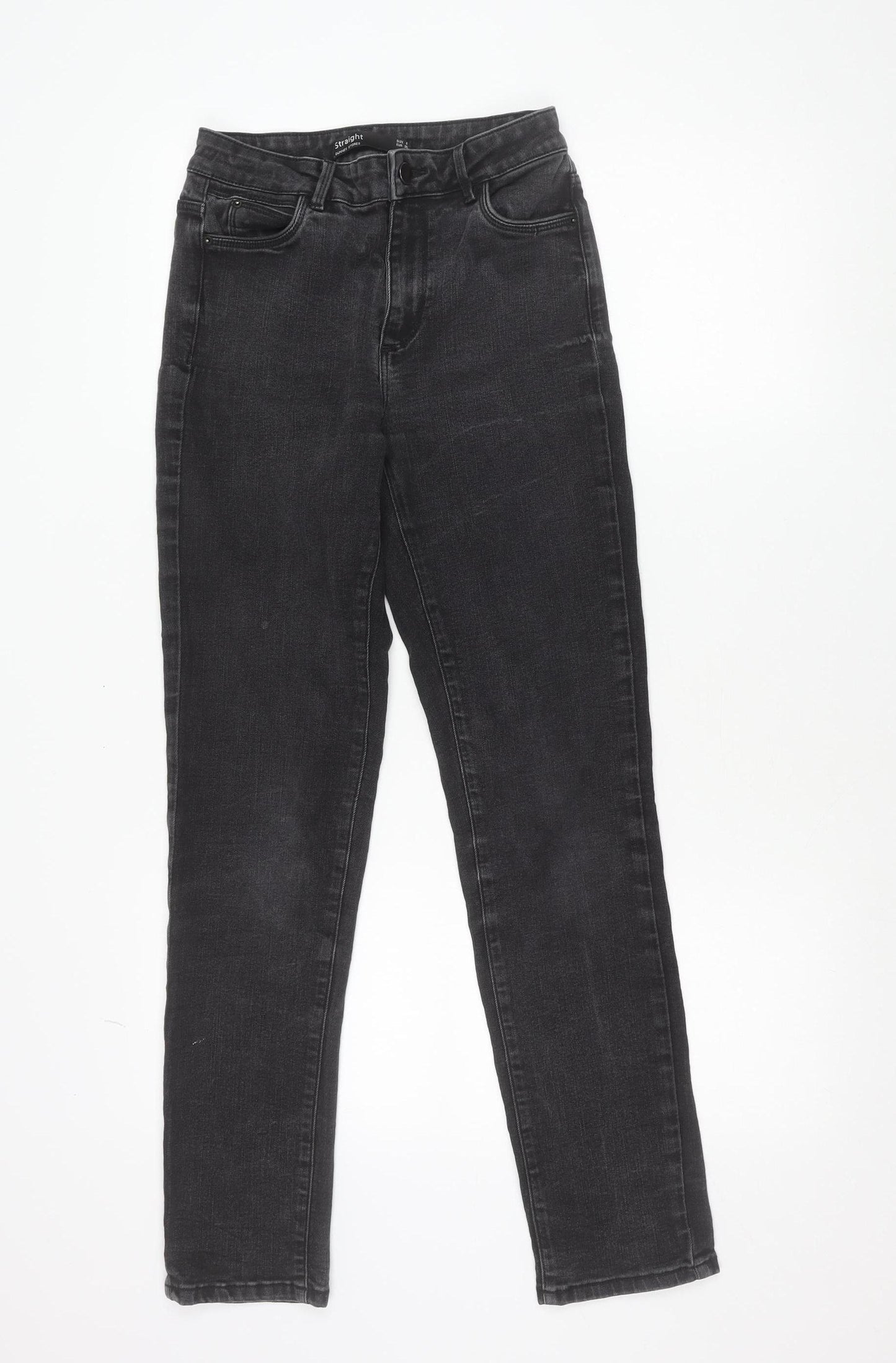 Dunnes Stores Womens Black Size 8 Straight Leg Denim Jeans