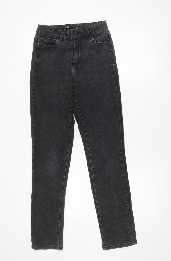 Dunnes Stores Womens Black Size 8 Straight Leg Denim Jeans