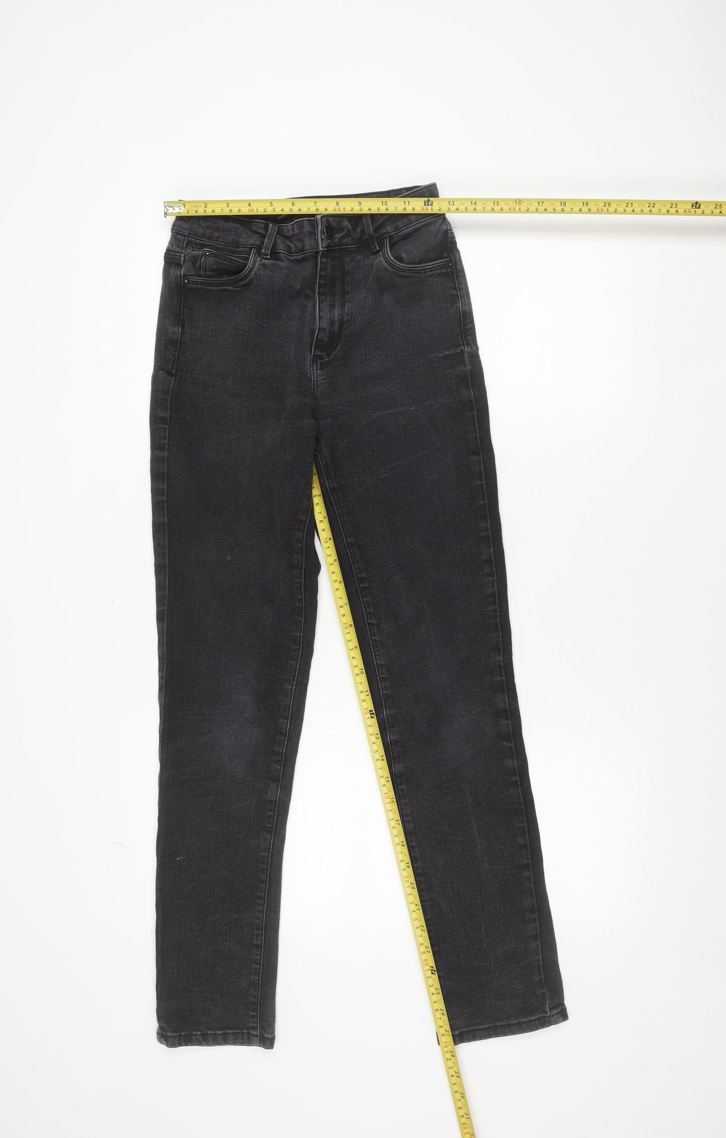 Dunnes Stores Womens Black Size 8 Straight Leg Denim Jeans