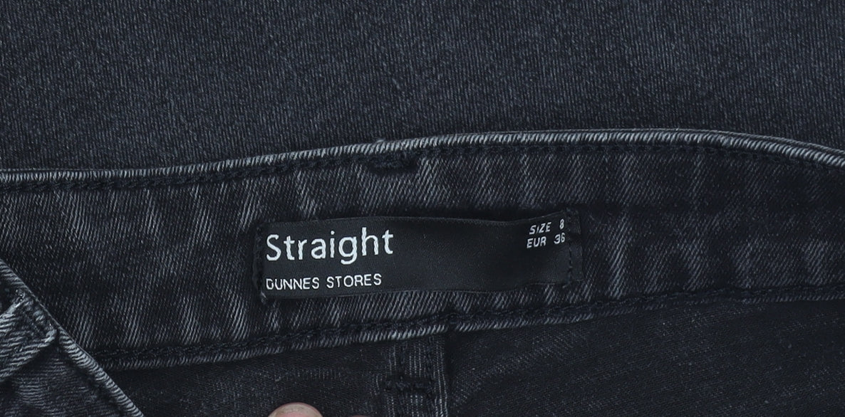 Dunnes Stores Womens Black Size 8 Straight Leg Denim Jeans
