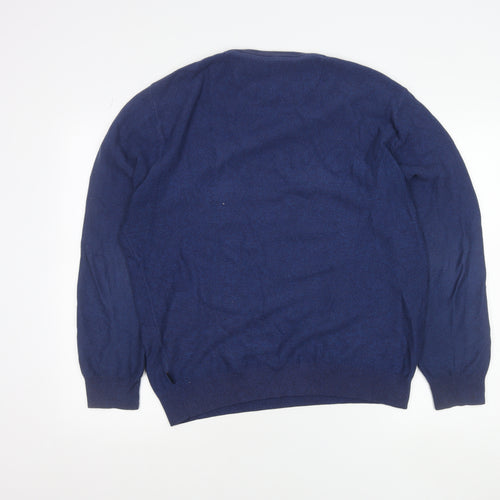 Tricot Denim Mens Blue Cotton Crew Neck Pullover Jumper Size M