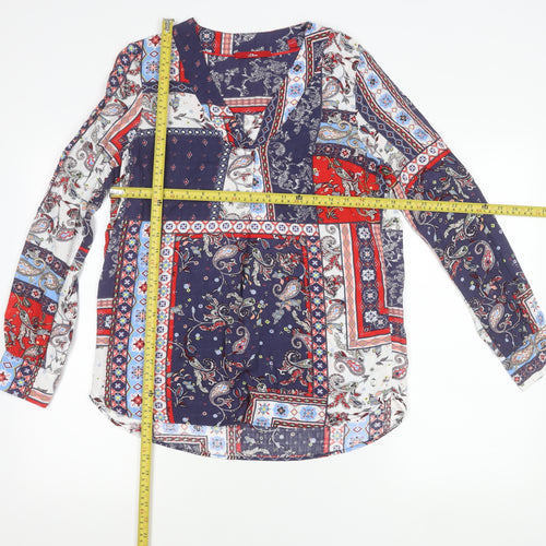 s.Oliver Womens Multicoloured Paisley Tunic Blouse Size 10