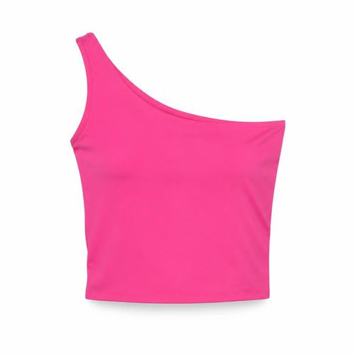 Stradivarius Women’s Pink One Shoulder Tank Top Size 6 Slim Fit