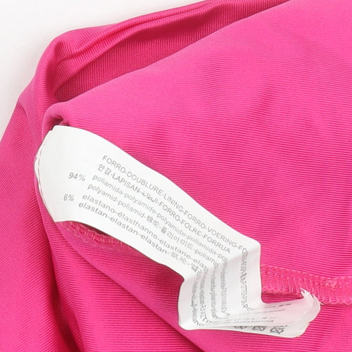 Stradivarius Women’s Pink One Shoulder Tank Top Size 6 Slim Fit