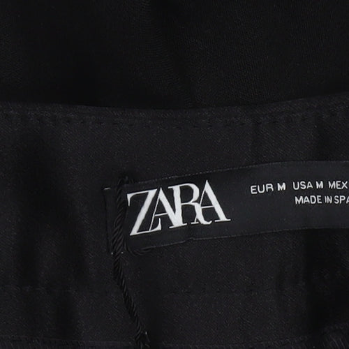 Zara Womens Black Slim Fit Tailored Trousers Size M