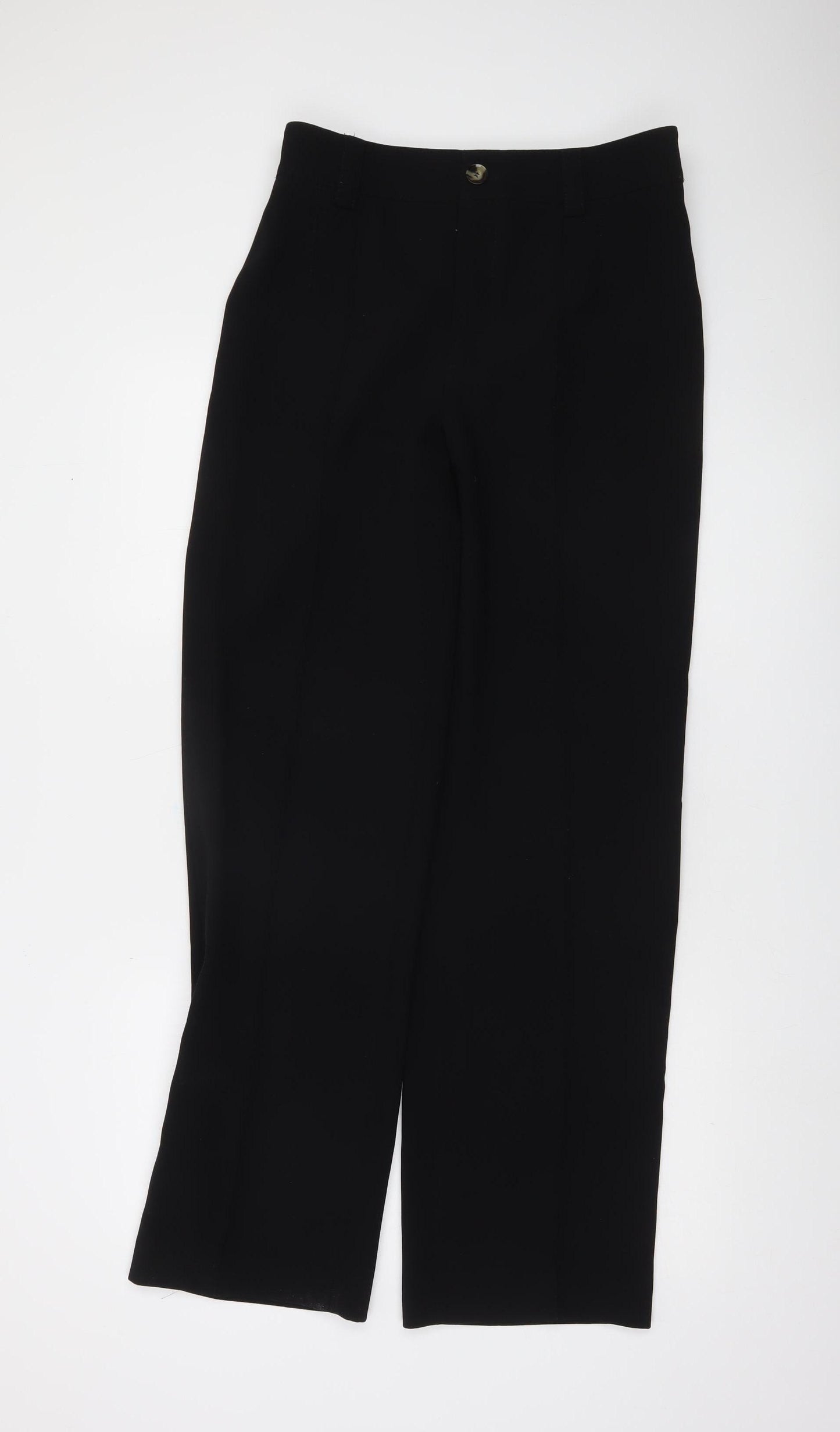 Zara Womens Black Medium Straight Leg Trousers Smart Workwear