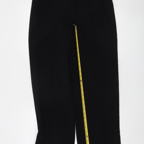 Zara Womens Black Medium Straight Leg Trousers Smart Workwear