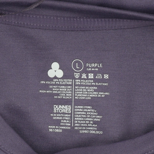 Dunnes Stores Women’s Purple L Pullover Sweatshirt Crew Neck Lightweight