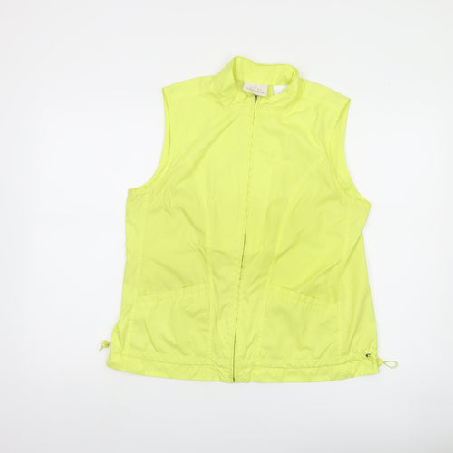 EP Pro Women's Yellow Sleeveless Zip Waistcoat Jacket Size M